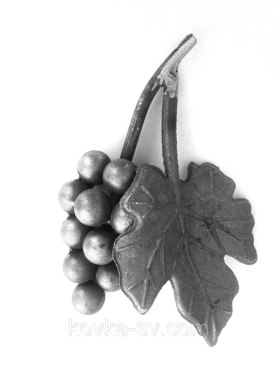 Гроздь винограда кованая 145х90х30 мм (половинка) - фото 2 - id-p705938941