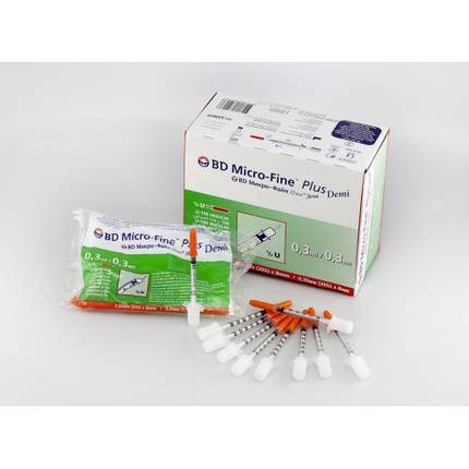 Інсуліновий Шприц BD Micro-fine Plus Demi 0,3 ml уп. 100 шт. - Мікро-Файн Плюс Демі, фото 3