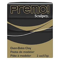 Полимерная глина Premo Sculpey (Премо) 57г, черная, 5042 Black, США