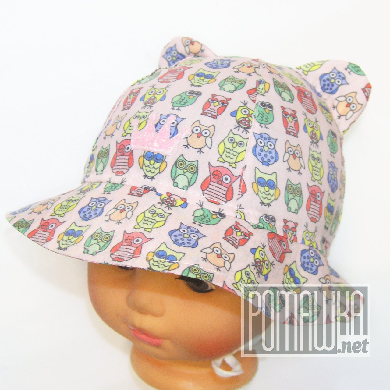 Дитяча панамка для дівчинки із зав'язками р. 44 ТМ Ромашка 4064 Рожевий