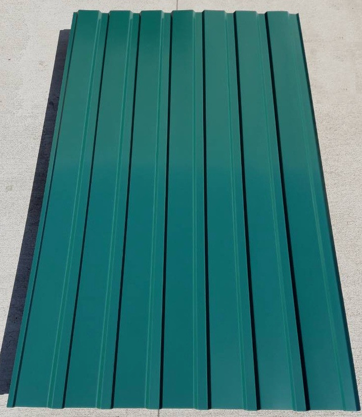 Профнактил для забору, колір:зелений ПС-20, товщина 0,30 мм; висота 2 метри ширина 1,16 м