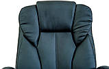 Офісне крісло керівника Richman Гранде чорний кожзам хром, фото 5