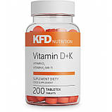 Вітаміни KFD Vitamin D3+K2 (MK-7) 200 таблеток, фото 3