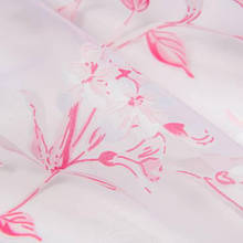 Органза випалювання, квіточки рожевий