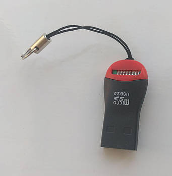 Картрідер micro SD card reader lipstick mini high speed USB 2.0 Чорний