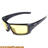 Тактичні балістичні окуляри ESS Rollbar для військових стрільби страйкбола зі змінними лінзами на гумці поляризаційні, фото 7