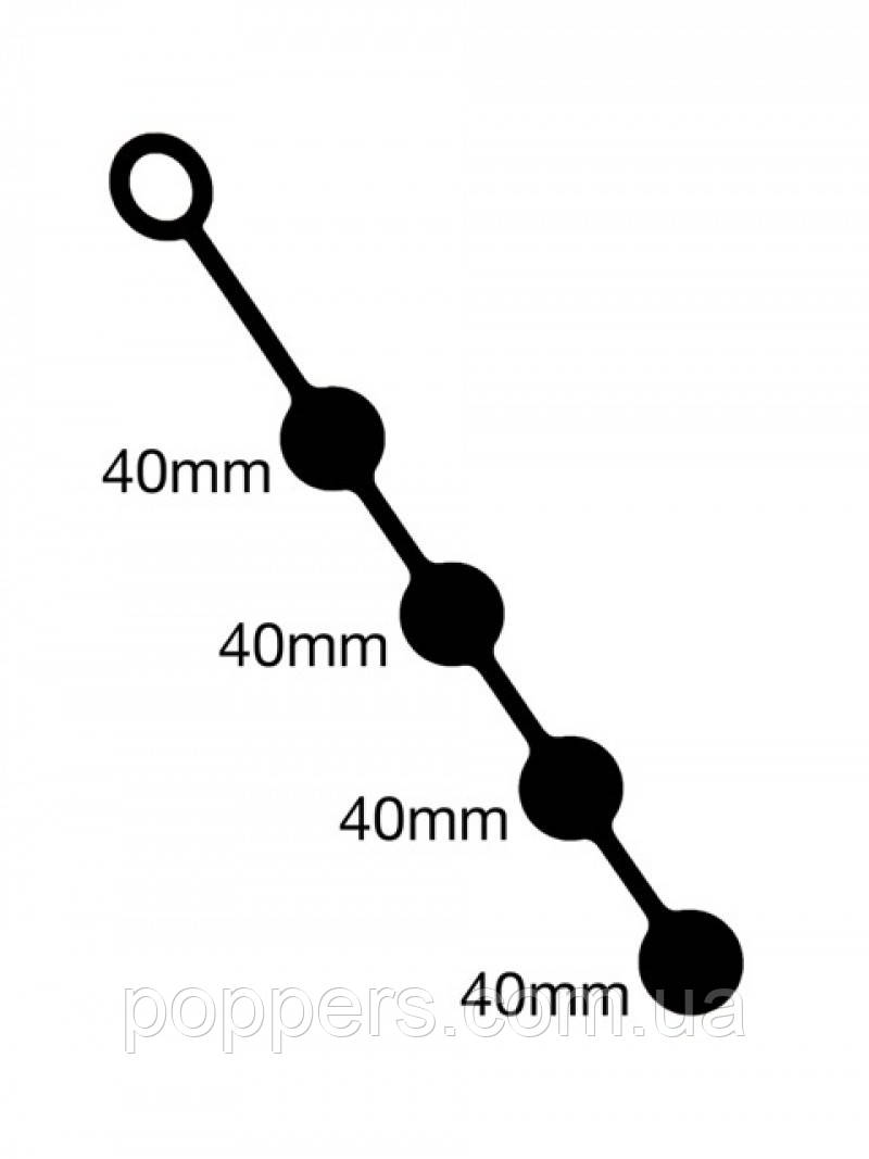 Силіконові анальні кульки 40мм-4шт.