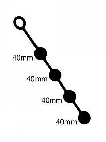 Силіконові анальні кульки 40мм-4шт.