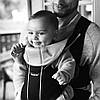 Сумка-кенгуру BabyBjorn Baby Carrier Miracle Cotton Mix Black/Silver (96065), фото 2