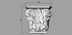 Капітель 3 — 100х100х25 мм, фото 2