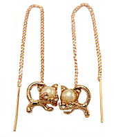 Сережки протяжки булот. Висота сережки 9.0 см ширина 10 мм.