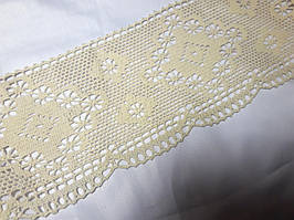 Мереживо натуральне бежеве світле, екрю " Квітка"  12 см.