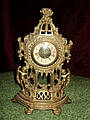 Часы каминные 25см бронза литьё старинные механические антиквариат раритет из Англии 0561