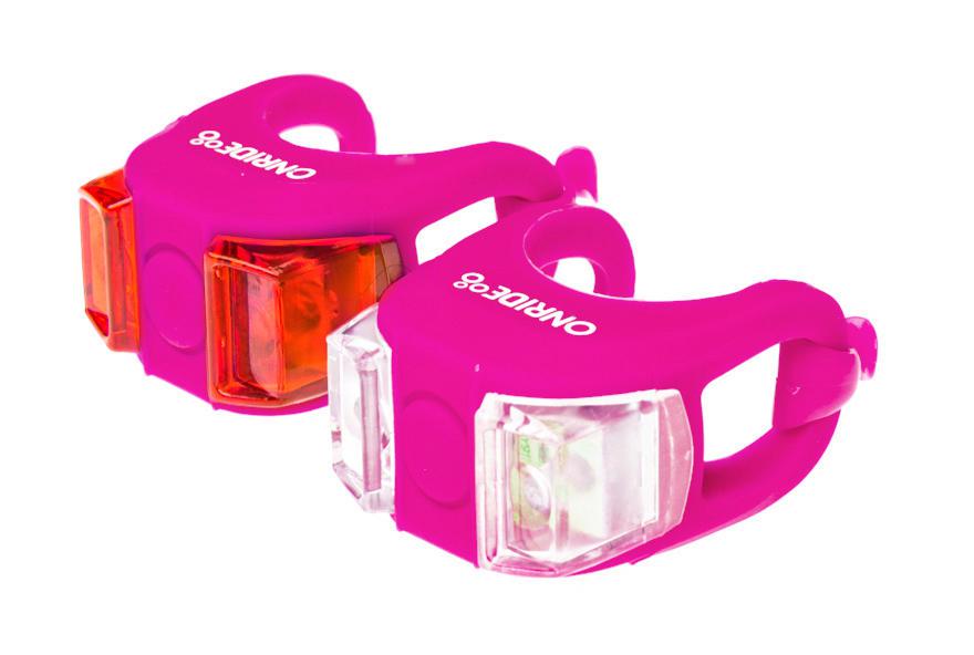 Мигалки ONRIDE Dual набір (передня + задня) рожевий