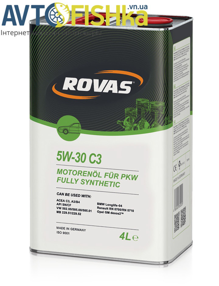 ROVAS 5W-30 C3 (1л) - фото 1 - id-p706428085