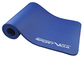 Килимок (мат) спортивний SportVida NBR 180 x 60 x 1.5 см для йоги та фітнесу SV-HK0075 Blue