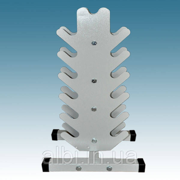 Вертикальна стійка для гантелей Ялинка на 13 од, підставка для гантелей, тримач для гантель, зберігання