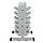 Вертикальна стійка для гантелей Ялинка на 13 од, підставка для гантелей, тримач для гантель, зберігання, фото 5