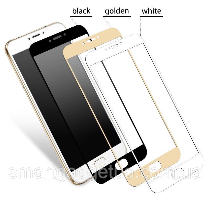 Захисне скло 3D 9H для телефона Meizu M5. Захисне скло Мейзу М5