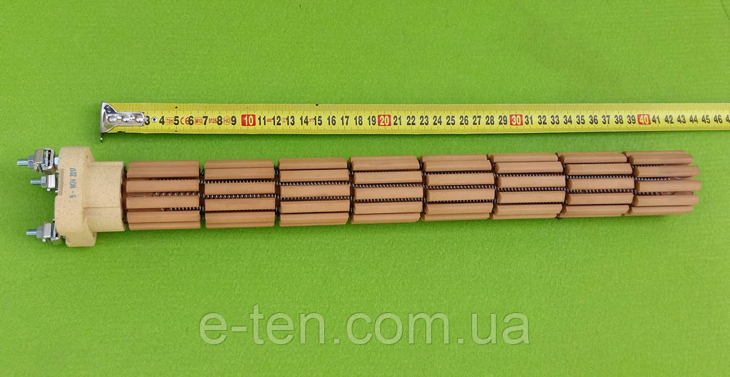Оригінальний СТЕАТИТОВИЙ тен 2400W-1200W / L=410мм (під фланець-колбу L=450мм) до бойлерів Atlantic,Thermor