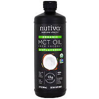 Nutiva, Органічне триглицеридное олія з кокоса, без смаку, 32 рідких унції (946 мл)