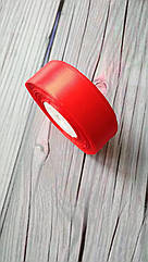 Атласна стрічка 2,5 см Червона