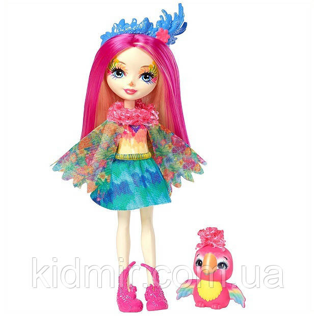 Лялька Enchantimals папуга Піки Какаду з вихованцем FJJ21