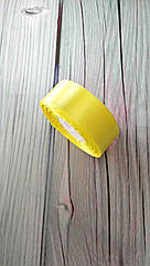 Атласна стрічка 2,5 см Жовта