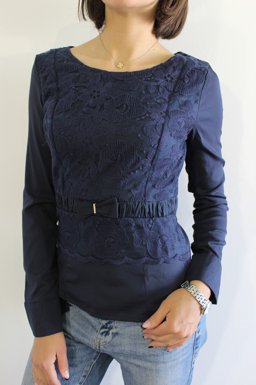 Сорочка жіноча темно-синя 1348 S