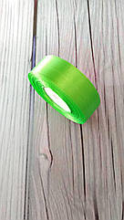 Атласна стрічка 2,5 см Салатова 20 м