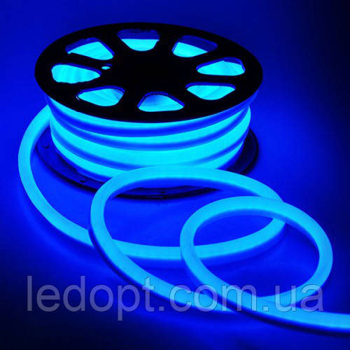 Світлодіодна стрічка Led гнучкий неон 12v 8W ip65 BLUE (синій) neon