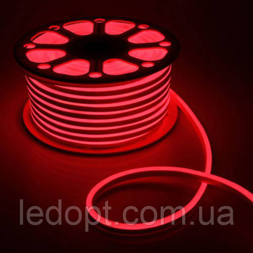 Світлодіодна стрічка Led гнучкий неон 220v 7W ip65 RED (червоний) neon