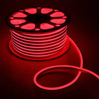 Світлодіодна стрічка Led гнучкий неон 220v 7W ip65 RED (червоний) neon