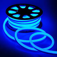 Світлодіодна стрічка Led гнучкий неон 12v 8W ip65 BLUE (синій) neon