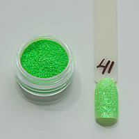 Зелений глітер для нігтів No41