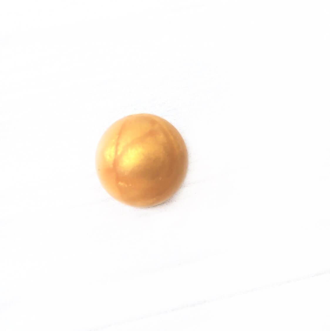 15мм (золото перламутр) кругла, силіконова намистина, фото 1