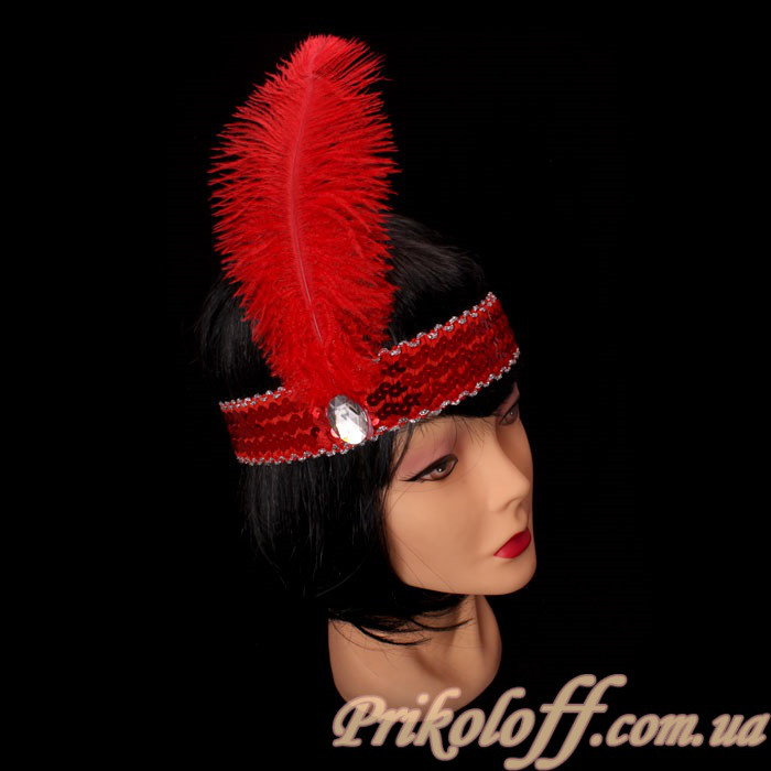 Пов'язка з пером, фарбована, фото 1