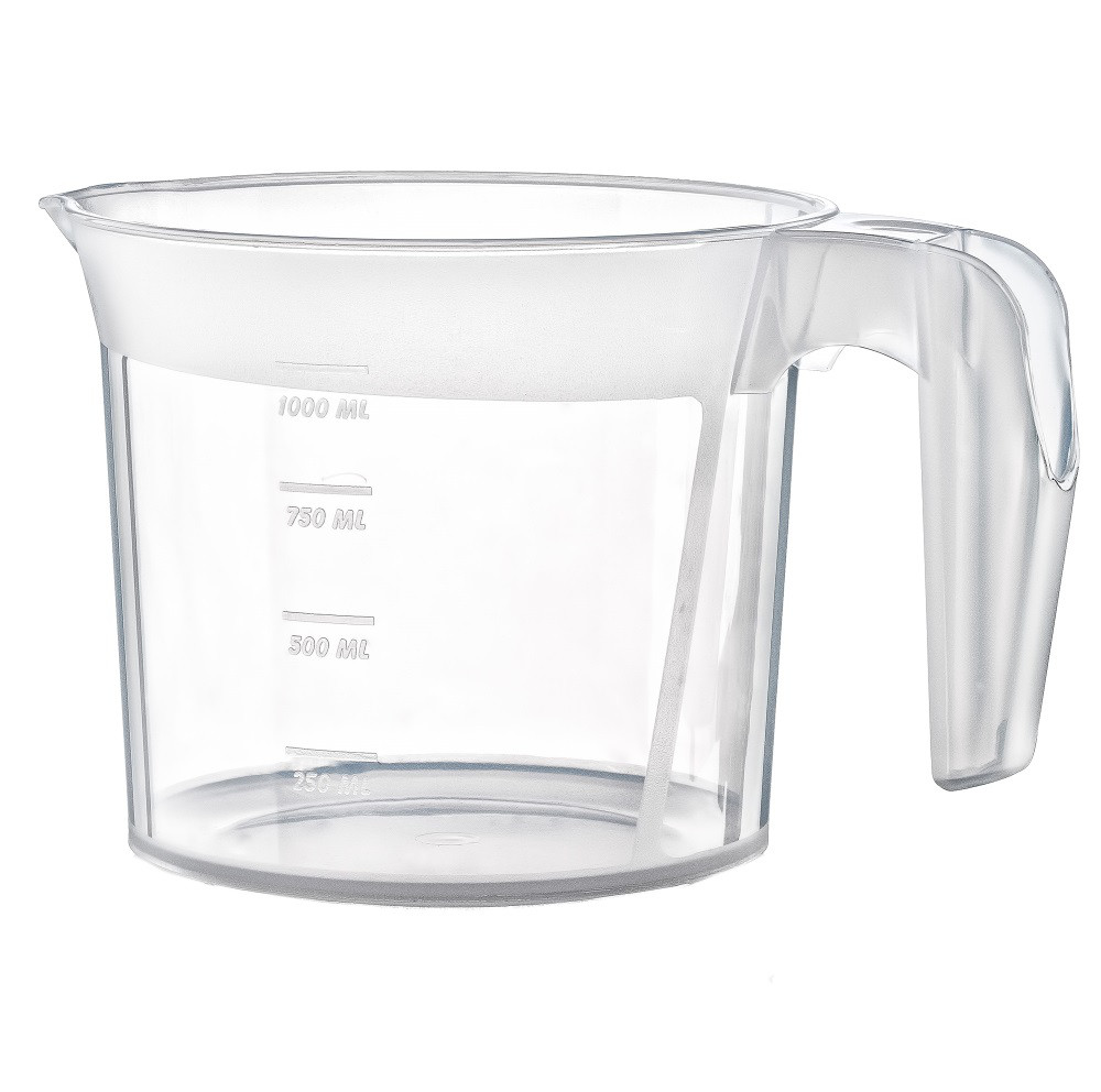Мірна кружка 1,25 л прозора, фото 1