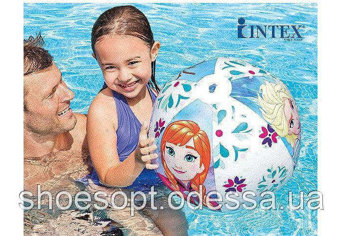 М'яч надувний Frozen Холодне серце Intex для плавання 51 см від 3 років