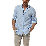 Класична чоловіча лляна руба біла, чорна, сірий льон, кольорові, фото 4