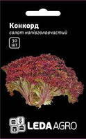 Семена салата Конкорд, 30 шт., тип лолло россо, ТМ "Леда Агро"