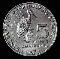 Монета Бурунди 5 франков 2014 г.
