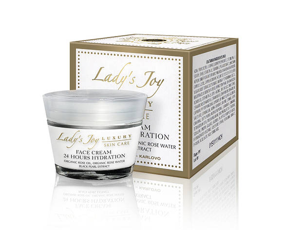 Крем для обличчя 24 годинна гіратація Lady's Joy Luxury від Bulgarian Rose 50 мл, фото 2