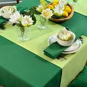 Скатерть для стола 190х140см, однотонная Зеленая