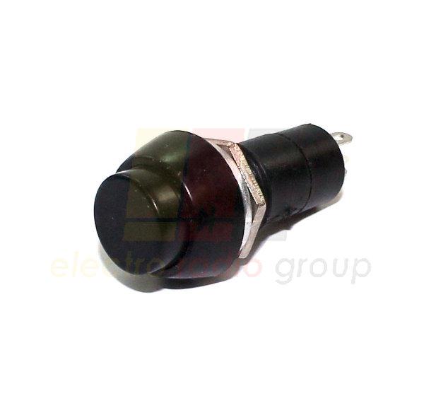 Кнопка середня PBS-11В без фіксації OFF-(ON), 2pin, 1А 250V, чорна