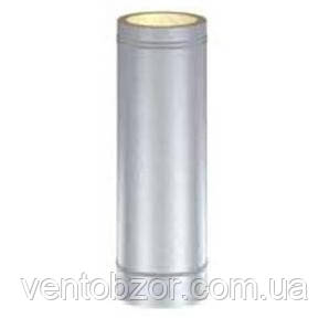 Димохід утеплений (труба) ф100/180 мм неіржавка сталь/оц., фото 1