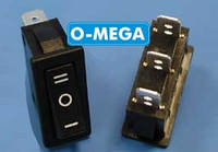 Кнопочный выключатель, Клавиша узкая, 3 положения с фиксацией 28,0 * 11,0 мм.