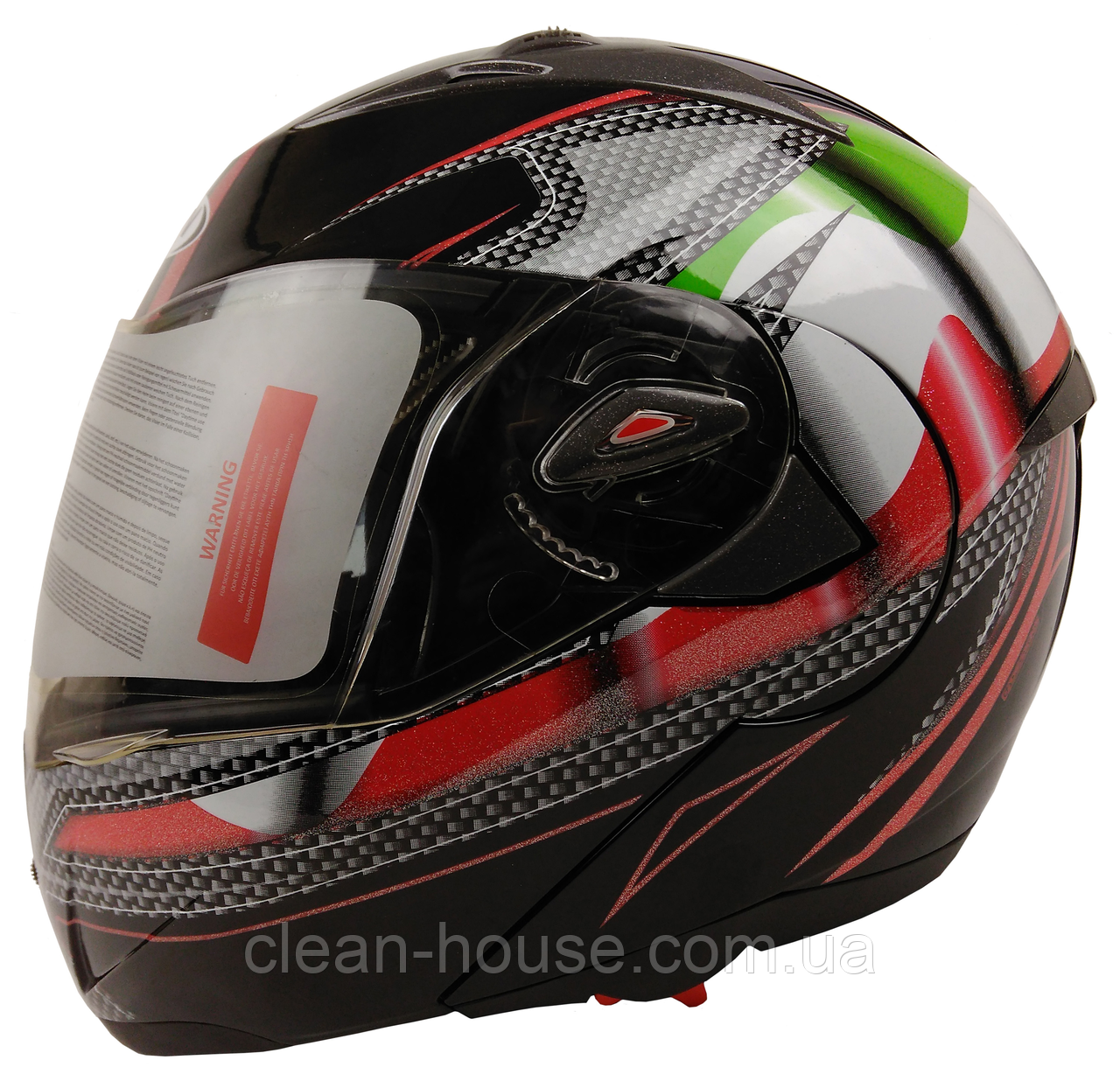 Мотошолом FXW HF-118 Чорний глянець Італія, фото 1