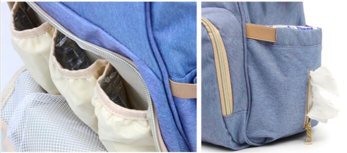 Рюкзак-сумка для мамы, детских вещей, путешествий (синий) - фото 6 - id-p721799204
