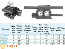 Відгалужувальний проколюючий затискач TTDC 28401 FA 50-150/50-120 SICAME, фото 5